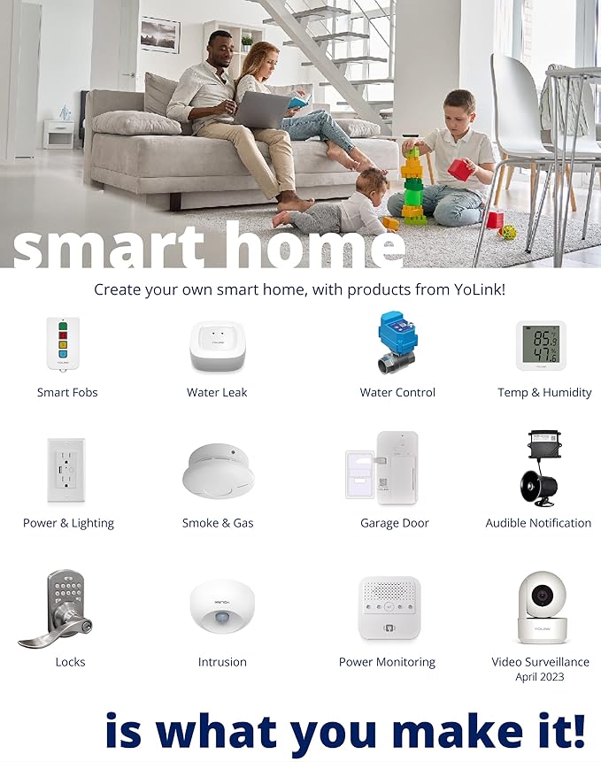 YoLink LoRa Smart Door & Window Sensor: Up to 1/4 Mile Open-Air Range, Door Left-Open Reminders, up to 5 Year Battery Life, Alexa, IFTTT, Home Assistant