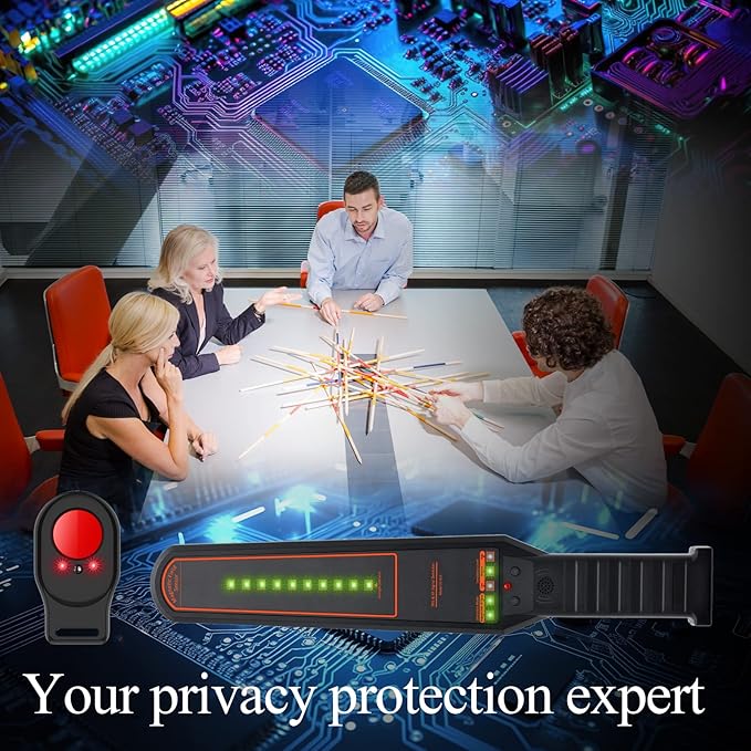 Hidden Camera Detector & Bug Detector, Portable RF Signal Scanner and Camera Finder for Travel, Hotel, Office, Vehicle and Privacy Protection