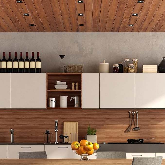 Maxxima 4 in. Ultra-Thin Recessed Anti-Glare LED Downlight, Canless IC Rated, 5 Color Temperature Selectable 2700K/3000K/3500K/4000K/5000K, Dimmable Square Black Trim, 90 CRI