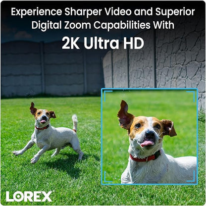 Lorex 2K Wi-Fi Floodlight Security Camera | White | 32GB MicroSD Card Included | No Monthly Fee | Color Night Vision | Motion Detection | 2-Way Talk | Siren | IP65 Weatherproof | Adjustable LEDs