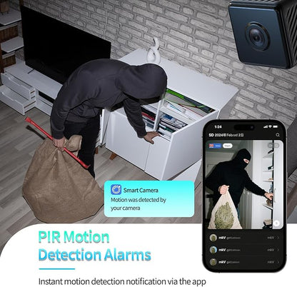 2026 Mini Camera Security Wireless Camera Upgrade Small Home WiFi 1080P Micro Magnetic Nanny Cam with Wide Angle Motion Detection Night Vision Cloud & SD Storage No Need WiFi Tiny Cams for Indoor