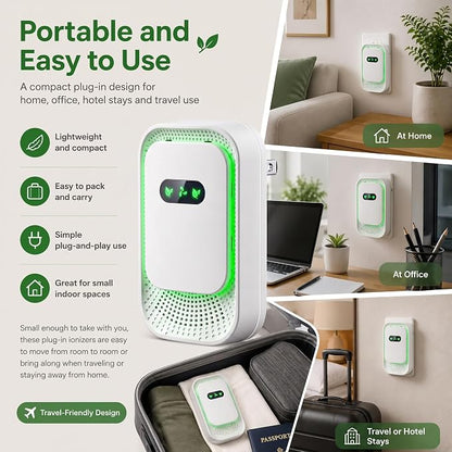 6 Pack Plug in Air Purifier,Quiet Air Ionizers for Home and Pet Odors