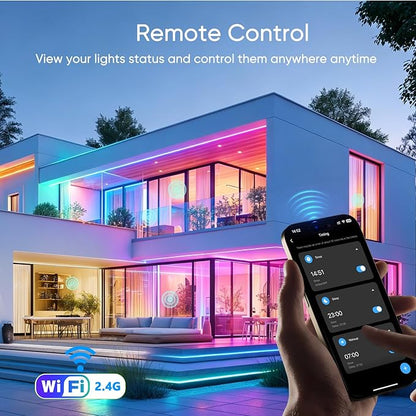 VST RGBWC LED Strip Controller, 2.4GHz WiFi & Remote Control, Voice Control via Alexa & Google Assistant, App Control (Tuya), Color Changing & Tunable White12V/24V 5A (Max 60W/120W)