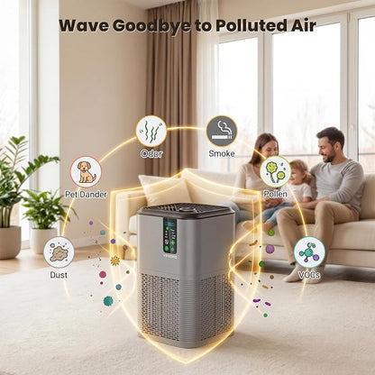 Air Purifiers for Home Large Room Up to 1750ft², Auto Air Quality Monitor