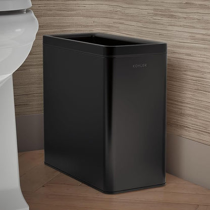 Kohler K-31313-BST 12-Liter Open-Top Trash Can, Black Stainless Steel