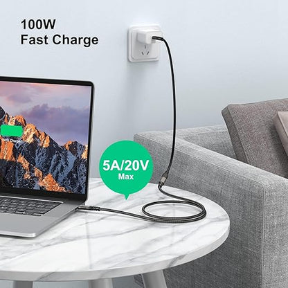 USB C Extension Cable 3.3ft USBC Male to Female Cord Support 4K Video Output, Fast Charge 100W, Data Transfer 10Gbps, USB 3.2 Gen 2 Extender for Thermal Camera, Monitor,Phone, KKY, SSD,Switch,Dock