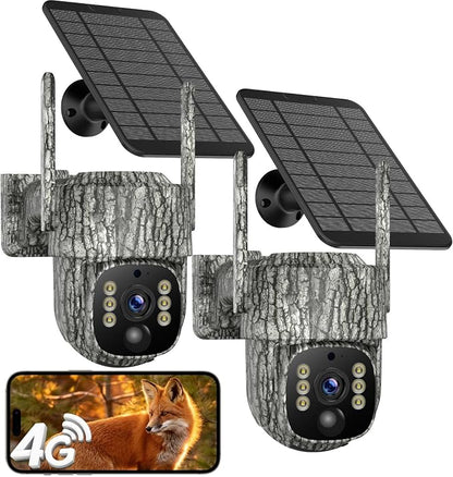 4G LTE Cellular Trail Camera, 2.5K 360° Live Feed with SIM Card Included