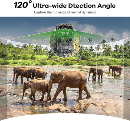 DEATTI 2 Pack Trail Camera 48MP 4K: Game Camera with Night Vision Motion Activated for Wildlife Deer Outdoor 0.1s Trigger Time