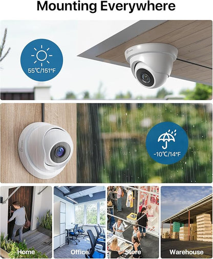 Loocam Security Camera System Outdoor with AI Human/Vehicle Detection, 2MP HD 1920TVL Wired CCTV Surveillance Camera System, H.265+ 8CH DVR & 1TB Hard Drive, Smart Playback, Remote Access, Email Alert