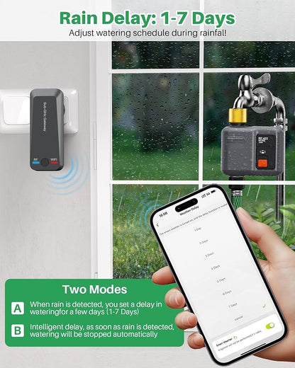 WiFi Water Timer for Garden Hose,WiFi Sprinkler Controller with 984ft Range