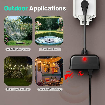 Power Failure Alarm WiFi, Outdoor Power Outage Alarm with App Alert & Loud 110dB, Smart Power Outlet Alarms for Freezer, Sump Pump, Auto Drip Irrigation, Greenhouse, Pond Pump