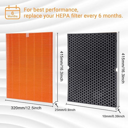 Compatible with Winix C555 Air Cleaner Purifier,116131 True HEPA Replacement Filter,H13 HEPA Filter,116131 Filter I (2 Set)