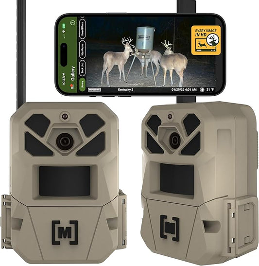 Moultrie Edge 3 PRO Cellular Trail Camera - 50MP Image Sensor - 1440p QHD Video with Audio - AI Buck Detection - GPS - 0.3s Trigger - No-Glow Flash