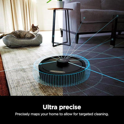 Shark AI Ultra 2-in-1 Robot Vacuum & Mop with Sonic Mopping, Matrix Clean, Home Mapping, HEPA Bagless Self Empty Base and 2 Microfiber Mopping Pads (Renewed), Black/Gold