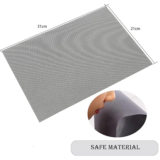 Stainless Steel Mesh Screen, 4 Pack 12 Mesh Hard 304 PVC Coated Stainless Steel Wire Screen for Vent, Cage, Cabinets, Security Guard, Garden (30 X 21CM)