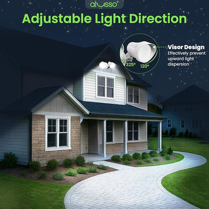 ALUSSO Dusk to Dawn Outdoor Lighting, 30W 3500LM Dusk Till Dawn Outdoor Light 120V, 3000K/4000K/6500K 3CCT IP65 Security Lights ETL Listed Dusk to Dawn Hardwired for House Yard Walkway White 1 Pack