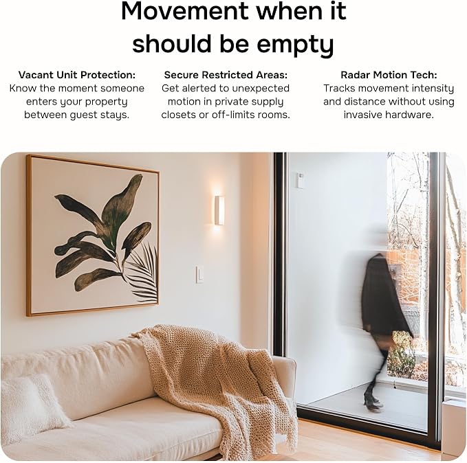 Layla Noise Monitor for Airbnb & Vacation Rentals | AI Occupancy & Noise Sensor, Party Detector, Instant Alerts & Quiet Hours | Privacy-Safe | Pay Once, No Subscription