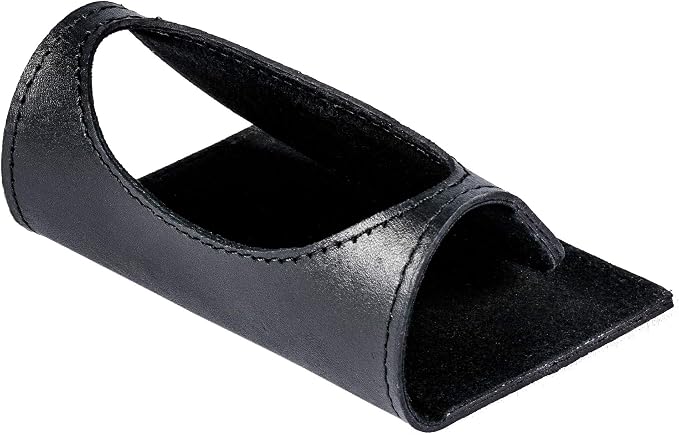 Dacasso Black Leather Foldable Cell Phone Holder