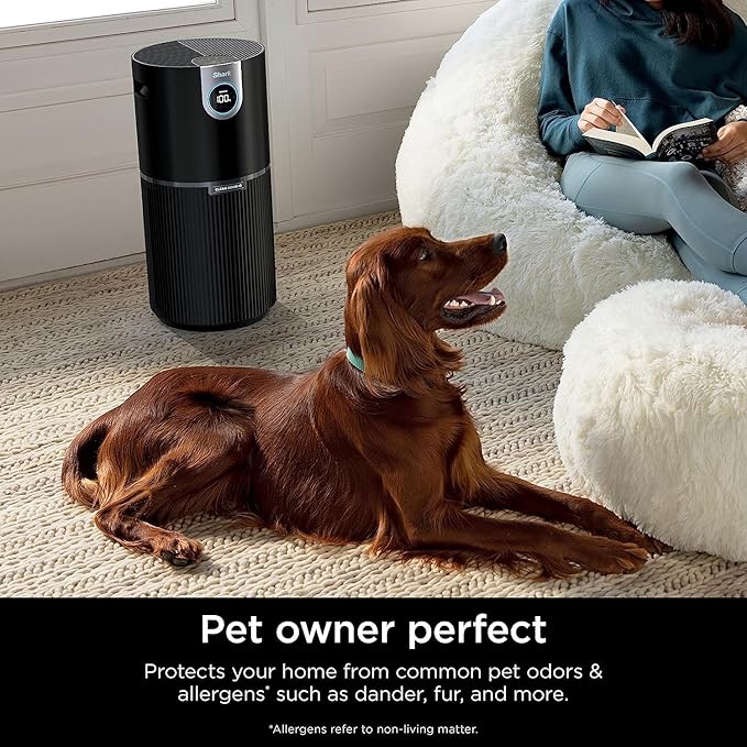 SHARK UA205 Nanoseal HEPA Air Purifier MAX with Clean Sense, Covers 1350 Sq Ft, XL Room, White (Renewed)
