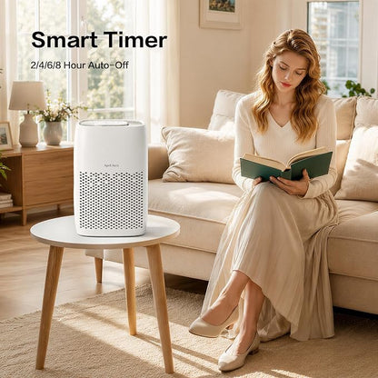 Air Purifier for Bedroom Small Air Cleaner for Home Pets Covers up 1076Ft²
