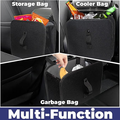 BFXM Car Trash Can, Foldable Trash Can Collapsible Hanging Trash Bag for Car Seat, 2 Gallons Leakproof Garbage Bags, Cars Must Haves Interior Accessories Essentials