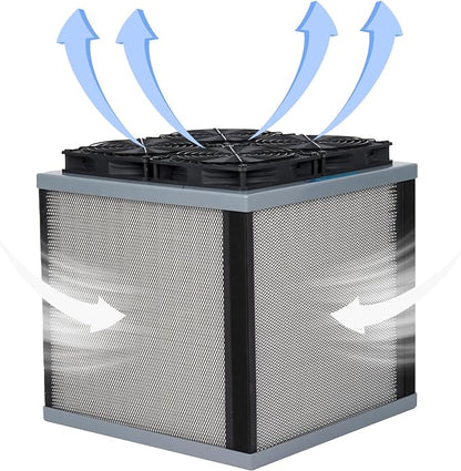 3Pro, Air purifer for house up to 3100ft2, CADR super large 413cfm, collapsible and portable, can be packed into a 20" suitcase.