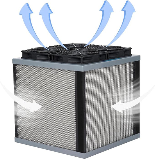 3Pro, Air purifer for house up to 3100ft2, CADR super large 413cfm, collapsible and portable, can be packed into a 20" suitcase.