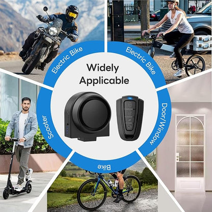 Smart Anti Theft Alarm System: Alarms with Remote, 115dB USB-C Rechargeable Waterproof, Security Protection for Bike Motorcycle Ebike Electric Scooter