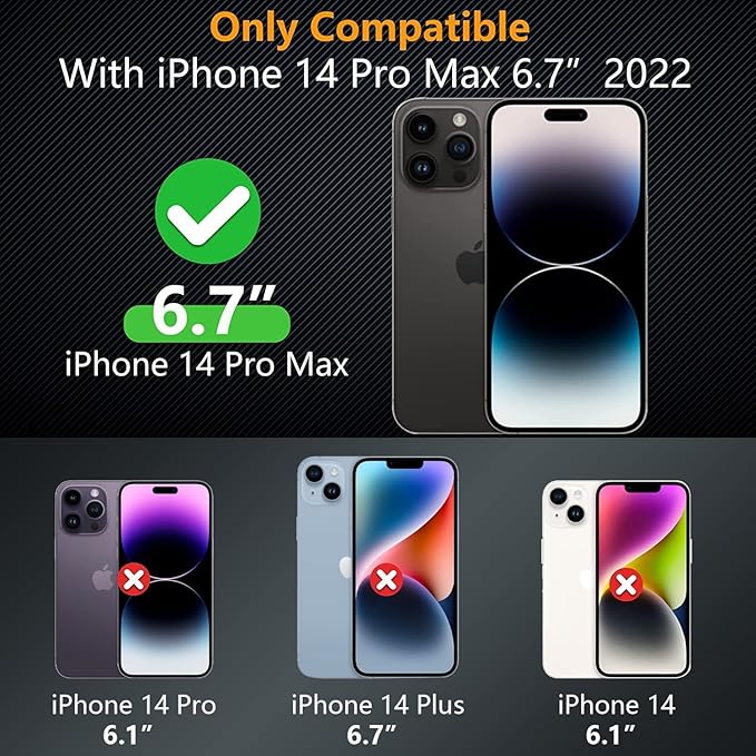 Fotbor 2 Pack Privacy Screen Protector for iPhone 14 Pro Max, Anti Spy Private Full Coverage Film, Shockproof Anti-Scratch 9H Tempered Glass for iPhone 14 Pro Max 6.7 Inch