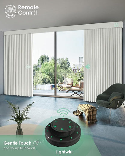 Yoolax Smart Custom XL Curtain Compatible with Alexa and Google Home, Motorized Curtain Hardwired with Remote Customized Size (Delicate Tranquil Greige)