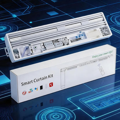 Smart Curtains, Universal Electric Curtain Accessories Installation Kit, Aluminum Alloy Thickened Silent Track 165.3''(4.2m), Including a Complete Set of Accessories, Excluding Curtain Motor