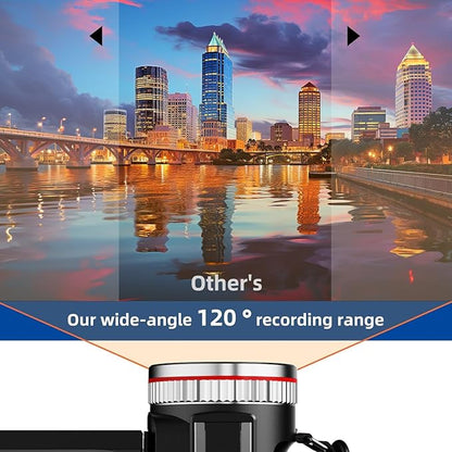 Video Camera, Camcorder 4K, 64MP 30FPS Dual Lens Camera with Wireless Mic for Vlogging YouTube, Ultra HD 3 Inch Screen 21X Digital Zoom, Video Recorder Camera with 64GB SD Card