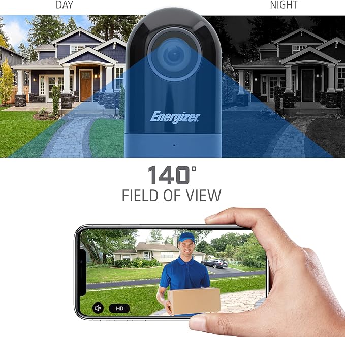 XTREME Energizer Connect 1080p Wired Video Doorbell, Home Security |Requires Existing Doorbell Wires, Not Battery Powered, 2-Way Audio, Cloud Storage, Remote Access, Night Vision, iOS/Android App