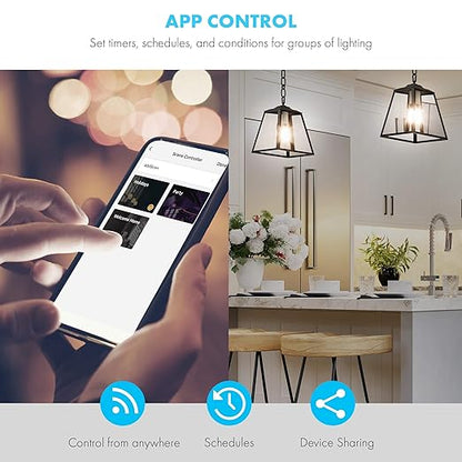 TOPGREENER Smart Light Switch and Wi-Fi Scene Controller, Neutral Wire Required, 2.4GHz Network, UL Listed