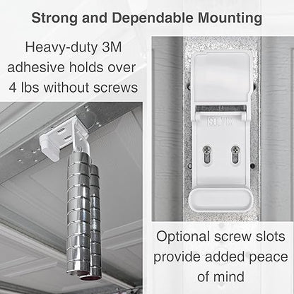 Garage Door Bracket for SimpliSafe Alarm Entry Sensors - Sensor Not Included - Easy Installation Garage Door Security Accessory (2 Pack)