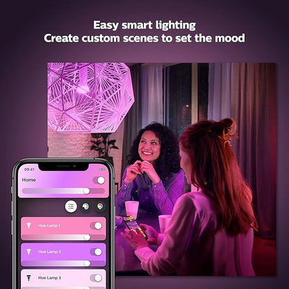 Philips Hue Smart 60W A19 LED Bulb - White and Color Ambiance Color-Changing Light - 2 Pack - 800LM & Nintendo Switch Pro Controller