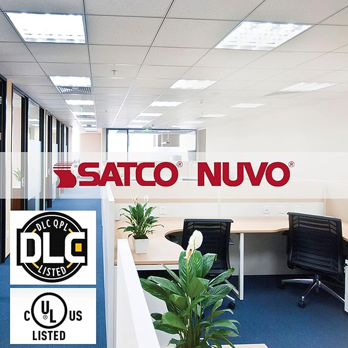 Satco S49949 8 Watt 120-277 Volt 2Ft LED T8 Linear Tube Lighting; G13 Medium Bi-Pin Base; 5000K Neutral White: 1250L Dimmable (25 LED Light Bulbs)