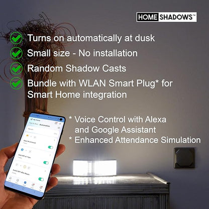 Attendance Simulator Home Security Light HS2Pro Black & Smart Plug BSD11 - Bundle