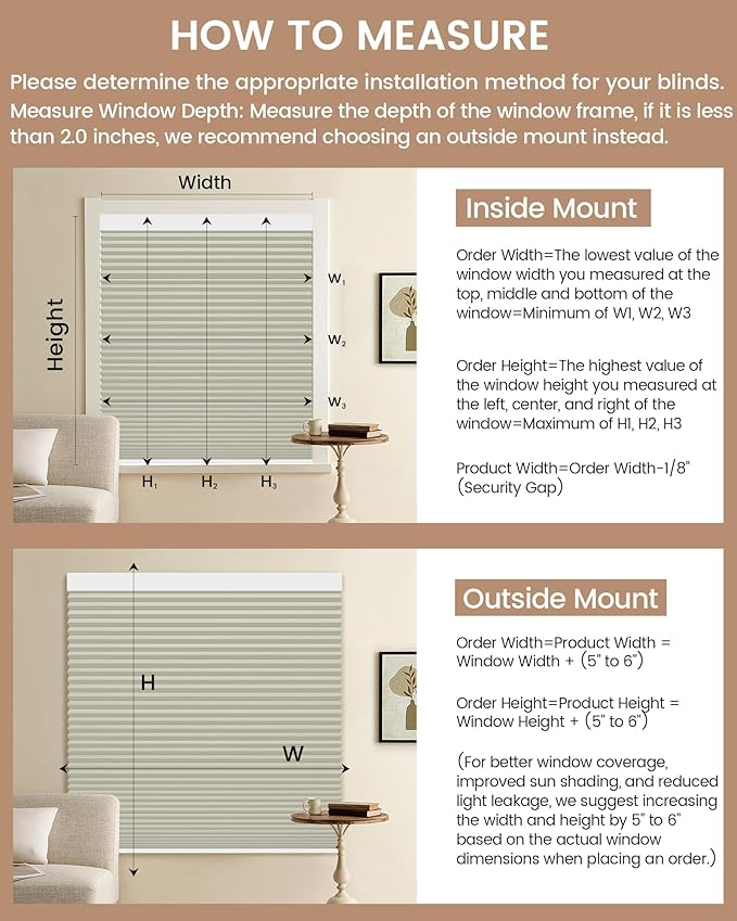 Kincmo Motorized Cellular Shades, Custom Motorized Blinds with Remote, Cordless Smart Electric Honeycomb Blinds Work with Apple HomeKit, Alexa, Google (100%-Blackout-Single-Cell Beige)