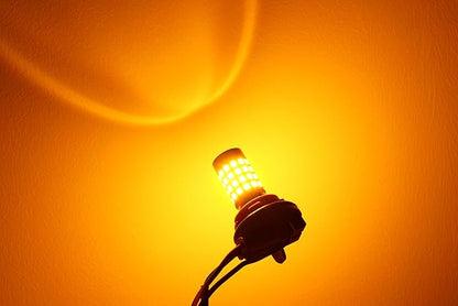 Alla Lighting 1000Lm 51-SMD Extremely Super Bright Amber Yellow BAY15D 7528 2357NA 1157 LED Bulbs High Power 2835 Chipsets LED Lights Lamps Replacement