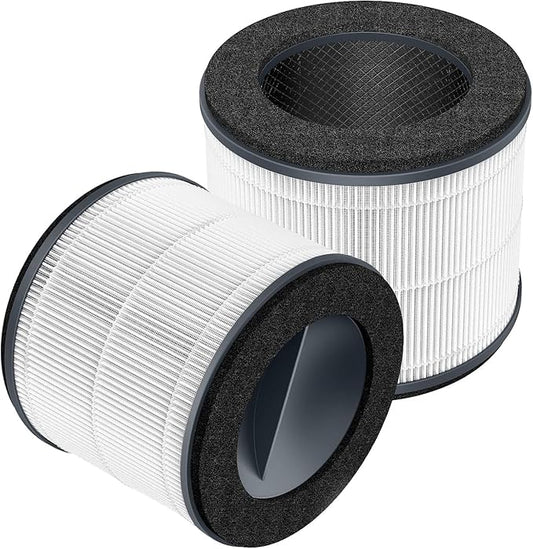 AP-T10-WT AP-T10FL Replacement Filter Compatible with HoMedics Air Purifier Filter Replacement TotalClean Tower Model AP-T10 AP-T10-WT AP-T10-BK Ture HEPA Type w/ 3-Stage Filtration, 2-Pack