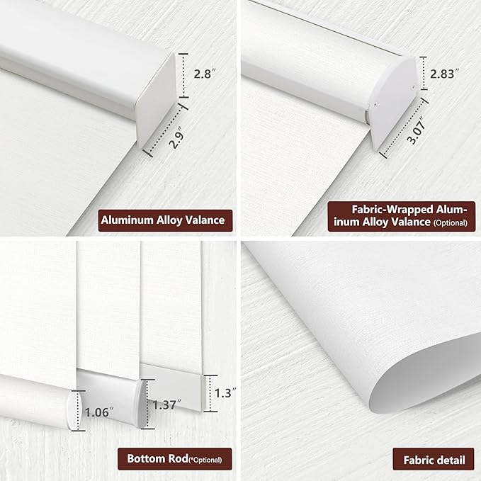 Bringnox Motorized Blinds with Remote,100% Blackout Smart Roller Blinds Compatible with Apple Homekit Google Home and Alexa Via HUB,and Customized
