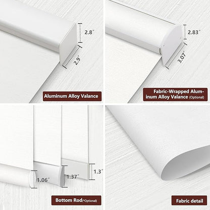 Bringnox Motorized Blinds with Remote,100% Blackout Smart Roller Blinds Compatible with Apple Homekit Google Home and Alexa Via HUB,and Customized