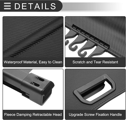 Motoforti Car Retractable Cargo Cover for Honda CRV 2017-2022 Rear Trunk Parcel Shelf Luggage Security Shield Shade, Canvas, Black Carbon Fiber Pattern