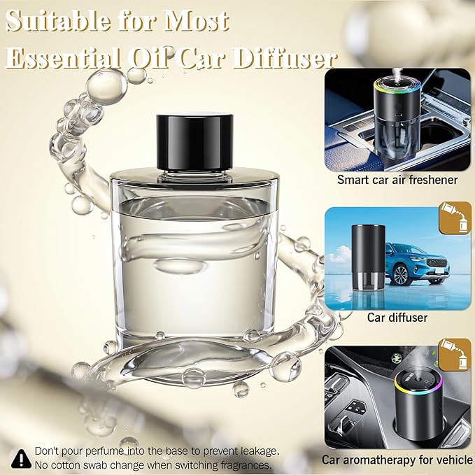 Amor Lyris 5.7 fl oz Car Air Freshener Refill, Premium Imported Fragrance with Natural Plant Extract Essential Oil, 180-Day Long Lasting Car Diffuser Perfume for Smart Diffusers, Car Home Office