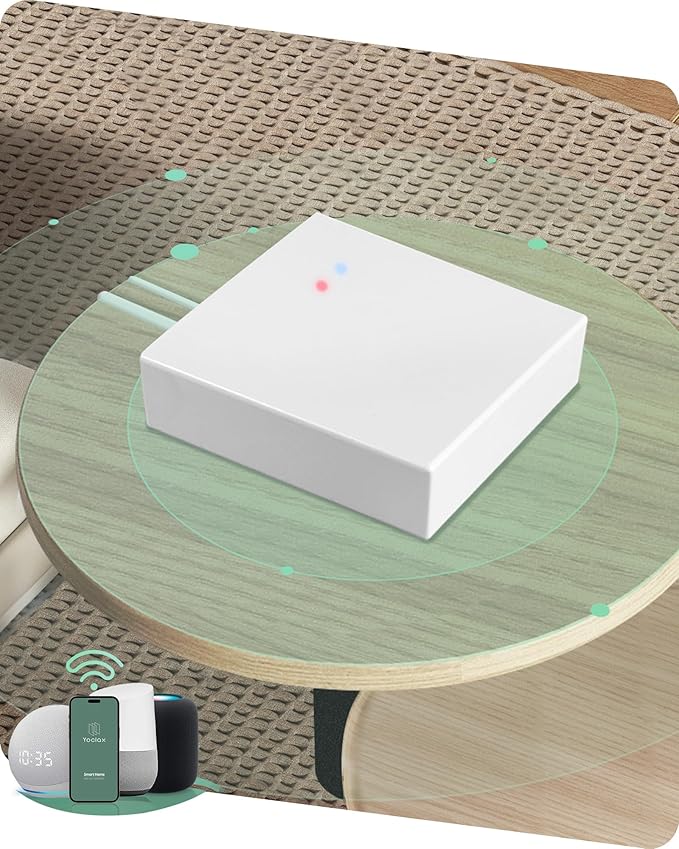 Yoolax Zigbee Matter Smart Hub, Gateway Smart Hub Compatible with Alexa and Google Home Assistant, App Remote Control, Voice Control(for Zigbee Motor)