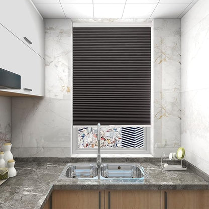 Changshade Black Blinds for Windows Cellular Shades Cordless, Window Shades Blackout Honeycomb Blinds Pleated Room Darkening for Home, Living Room, Bedroom, Bathroom, Easy to Install