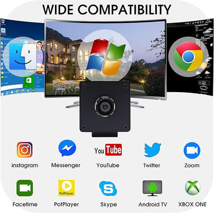 SVPRO 4K USB Camera Autofocus Video Camera UHD 3840x2160 with Metal Box for Pro Streaming/Online Course/Industrial Use,100 Degree Non-Distortion Wide Angle PC Computer Camera for PC Laptop