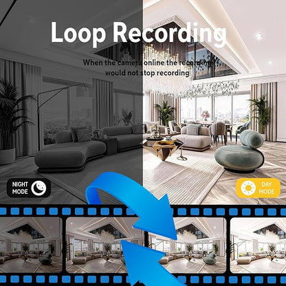Hidden Camera with Alarm Clock & Bluetooth,Ultra 4K HD Wireless Indoor Camera for Home Security,WiFi Mini Nanny Cam with Night Vision,Motion Detection,Remote Live Stream