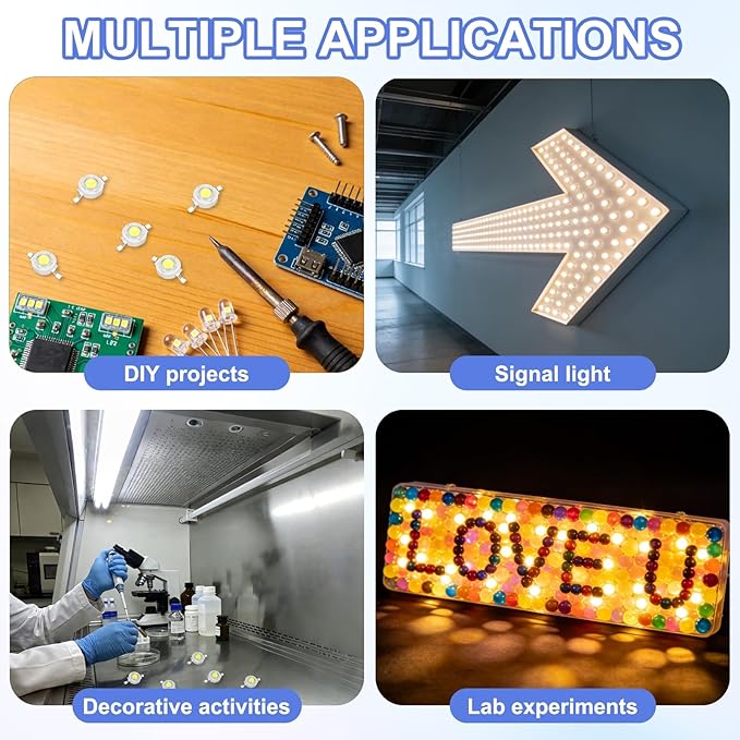 High Power LED Chip Bulb 5 Pcs- Neutral White 4000K 600-700mA LED Light with Heatsink Aluminum Base Bulb Lamp Super Bright Intensity COB Light for Home Studio Show DIY Project